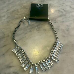 NWT INC international Women’s Baguette Crystal Choker Necklace